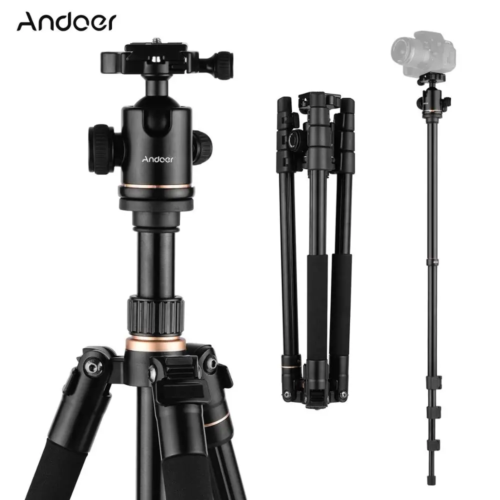 Andoer 164 см/64.57in Штатив для фотосъемки монопод подставка из алюминиевого сплава