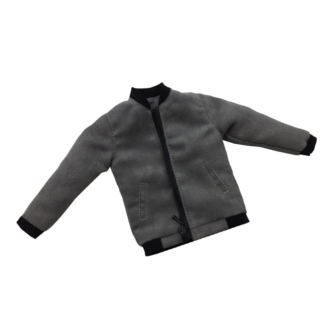 

1/6 Scale Zip Up Bomber Jacket Accessories for 12 Inch , Male Action Figure