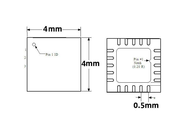 QFN20 test socket WSON20 DFN20 MLF20 IC SOCKET QFN-20BT-0.5-01 Pitch=0.5mm Size=4x4mm enlarge