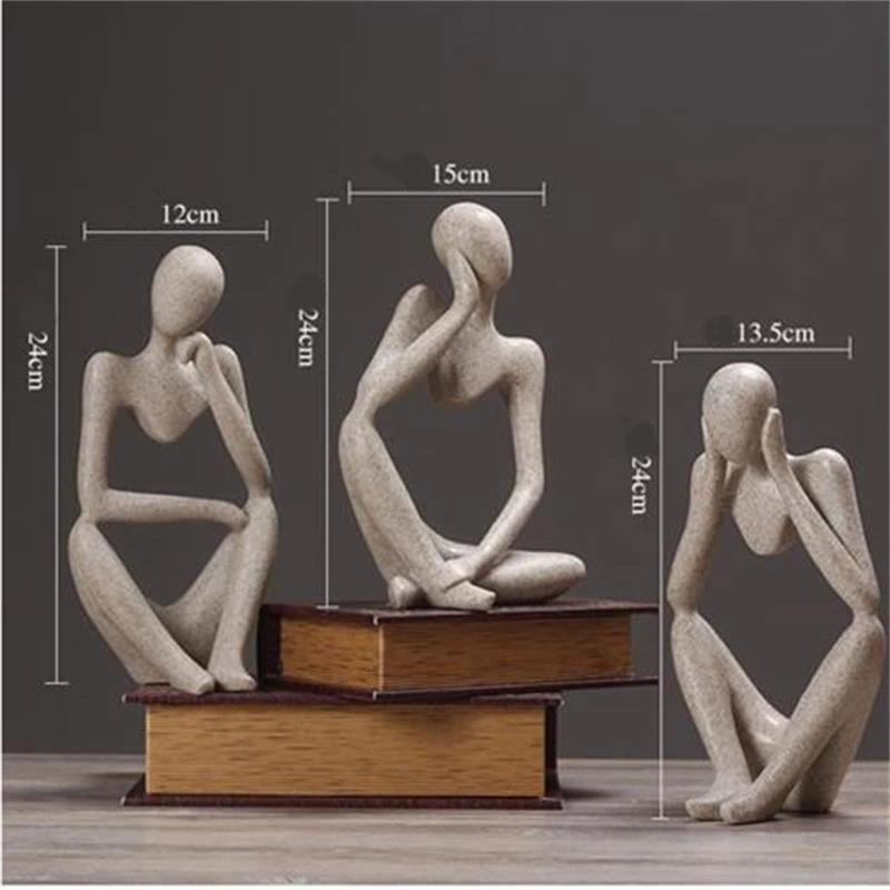 

Abstract Thinker Character Statue Home Decoration Accessories Creative Home Drawing Room Office Sandstone Statue Decor figurine