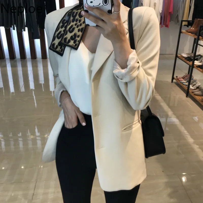 Neploe Корейский Новый Свободный Тонкий элегантный Блейзер Mujer офисный стиль тонкая