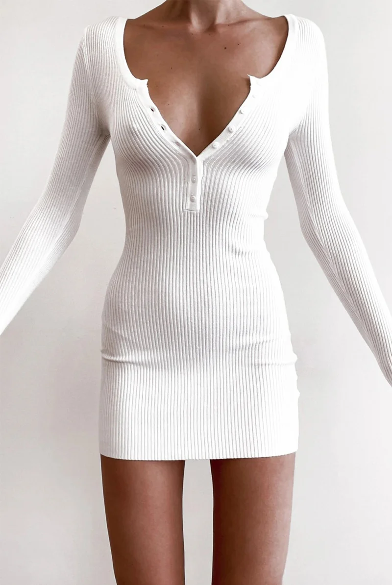 

Women Midi Dress Solid Long Sleeve s O Neck Sexy Party Elegant 2020 Autumn Winter Club