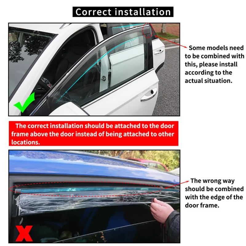 4 шт. автомобильные дефлекторы для дым Honda Fit Jazz Hatchback 2014 2015 2016 2017 2018