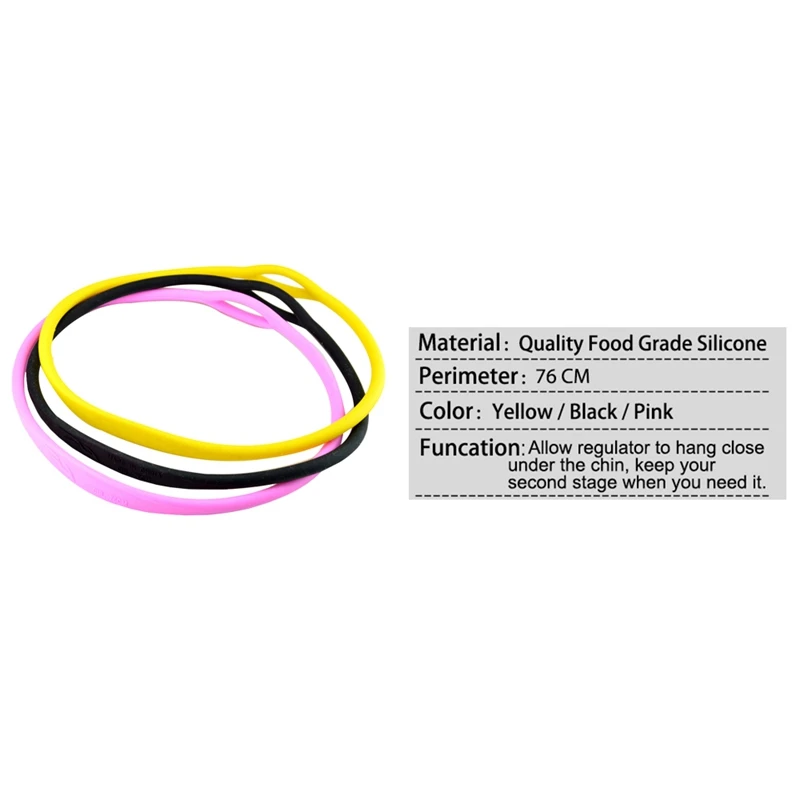 

76Cm Outdoor Diving Breathing Silicone Regulator Diving Breathing Regulator Hanging Neck Collar Fixed Diving Breathing Regulator