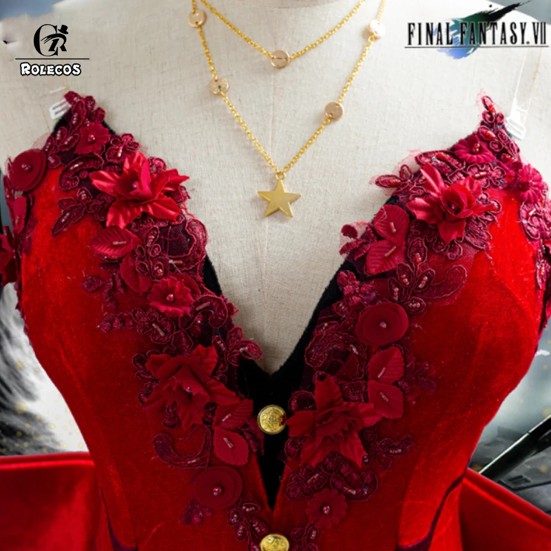 Костюм для косплея ROLECOS FF 7 Последняя фантазия VII аэрит Гейнсборо карнавальные