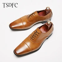 2021 new men dress shoes men formal shoes leather square toe fashion groom wedding shoes men oxford shoes dress plus size 38 45