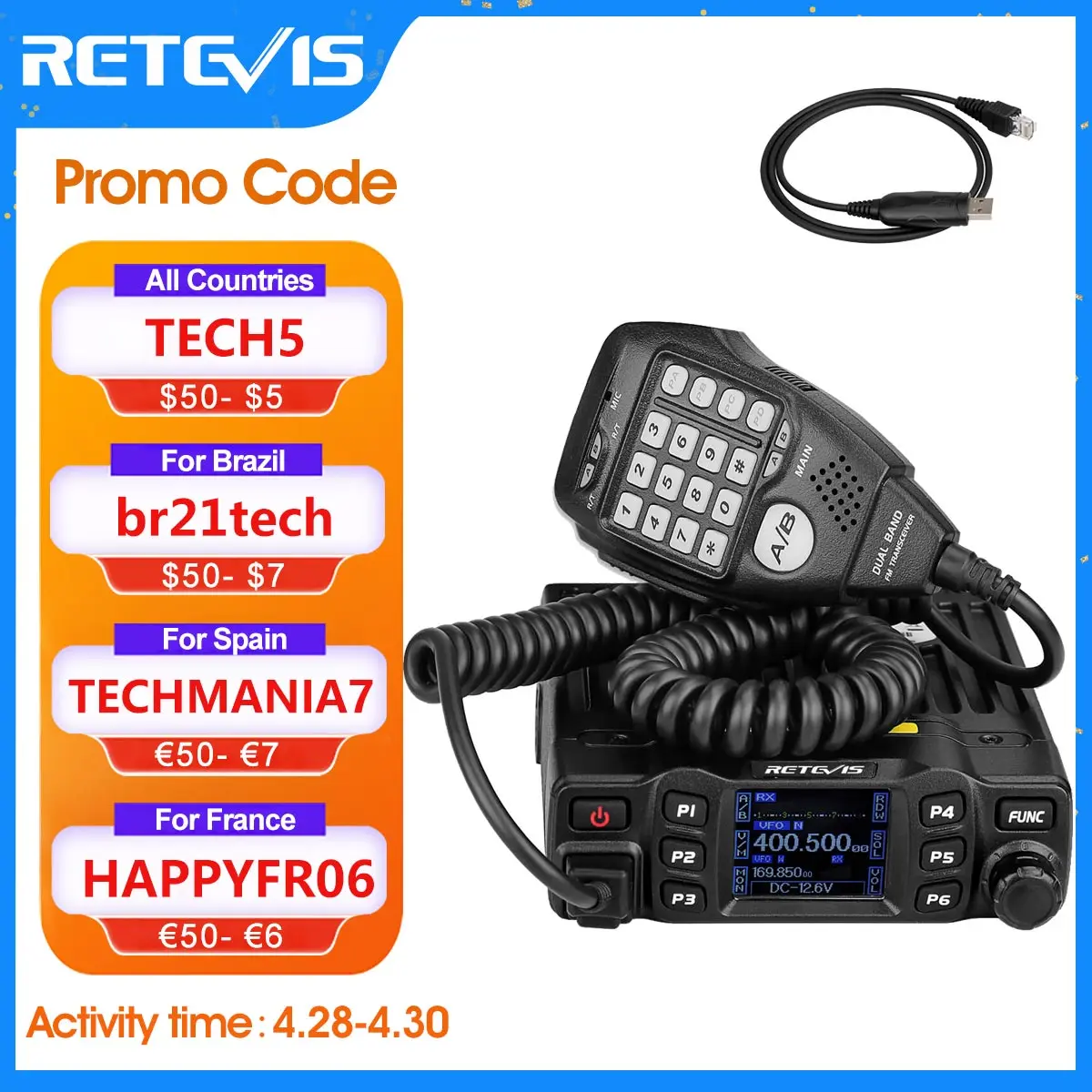 aliexpress - RETEVIS RT95 Car Two-Way Radio Station 200CH 25W High Power VHF UHF Mobile Radio Car Radio CHIRP Ham Mobile Radio Transceiver