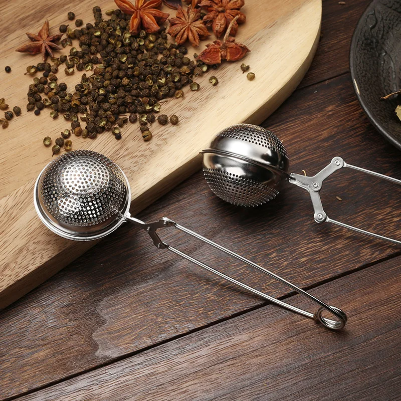 

Reusable Stainless Steel Tea Infuser Long Handle Tea Strainer Basket Sphere Mesh Strainer Kitchen Accessories