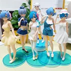 Экшн-фигурка аниме Re: жизнь в другом мире от нуля Рем, купальная одежда из денима с ремешком, Коллекционная модель из ПВХ, игрушки для кукол, подарок, 7 шт.компл.