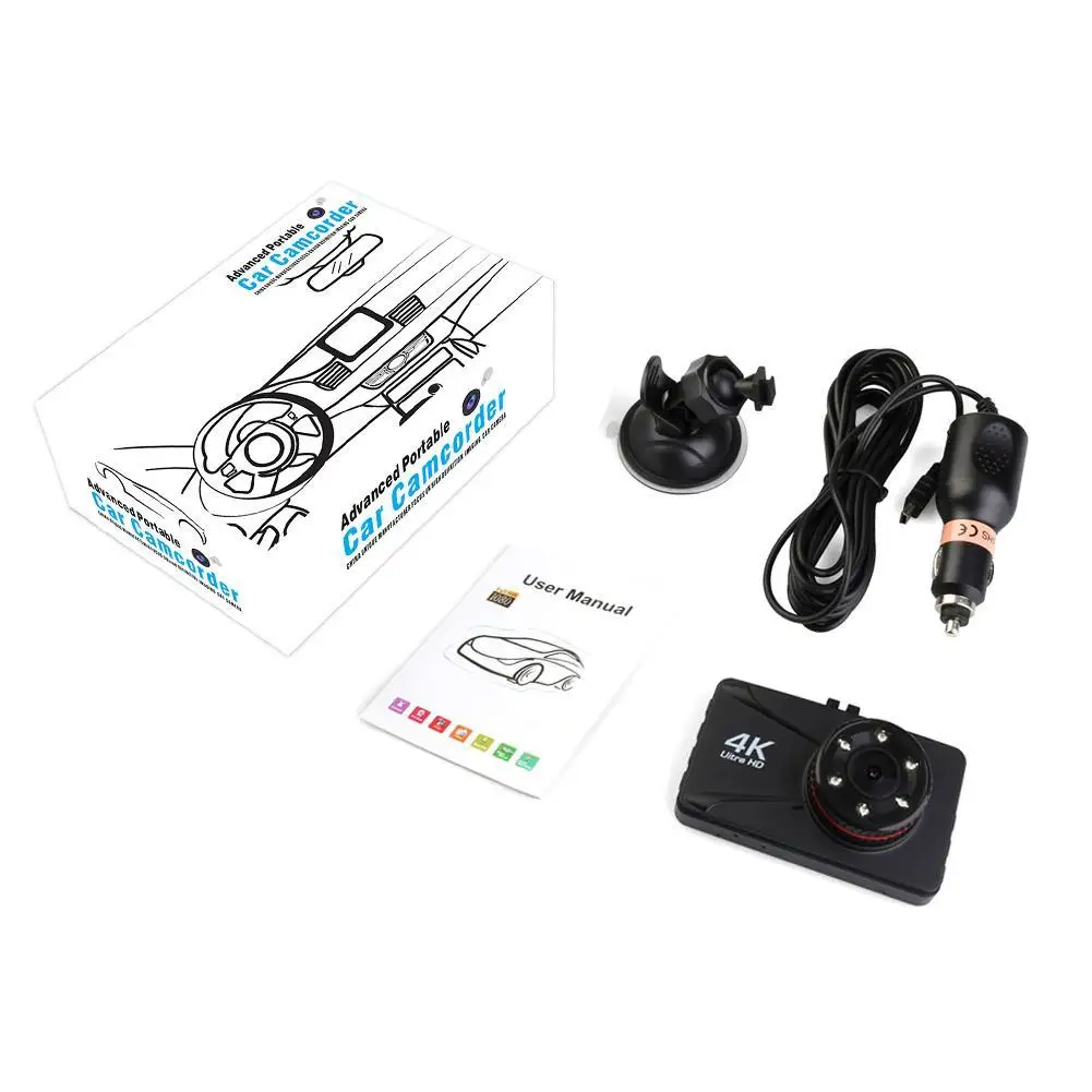 

Car DVR Video Recorder 4K 1080P Night Vision 150 Wide Angle 30fps Full HD G-Sensor Reversing Image Rear View Camera Dash Cam