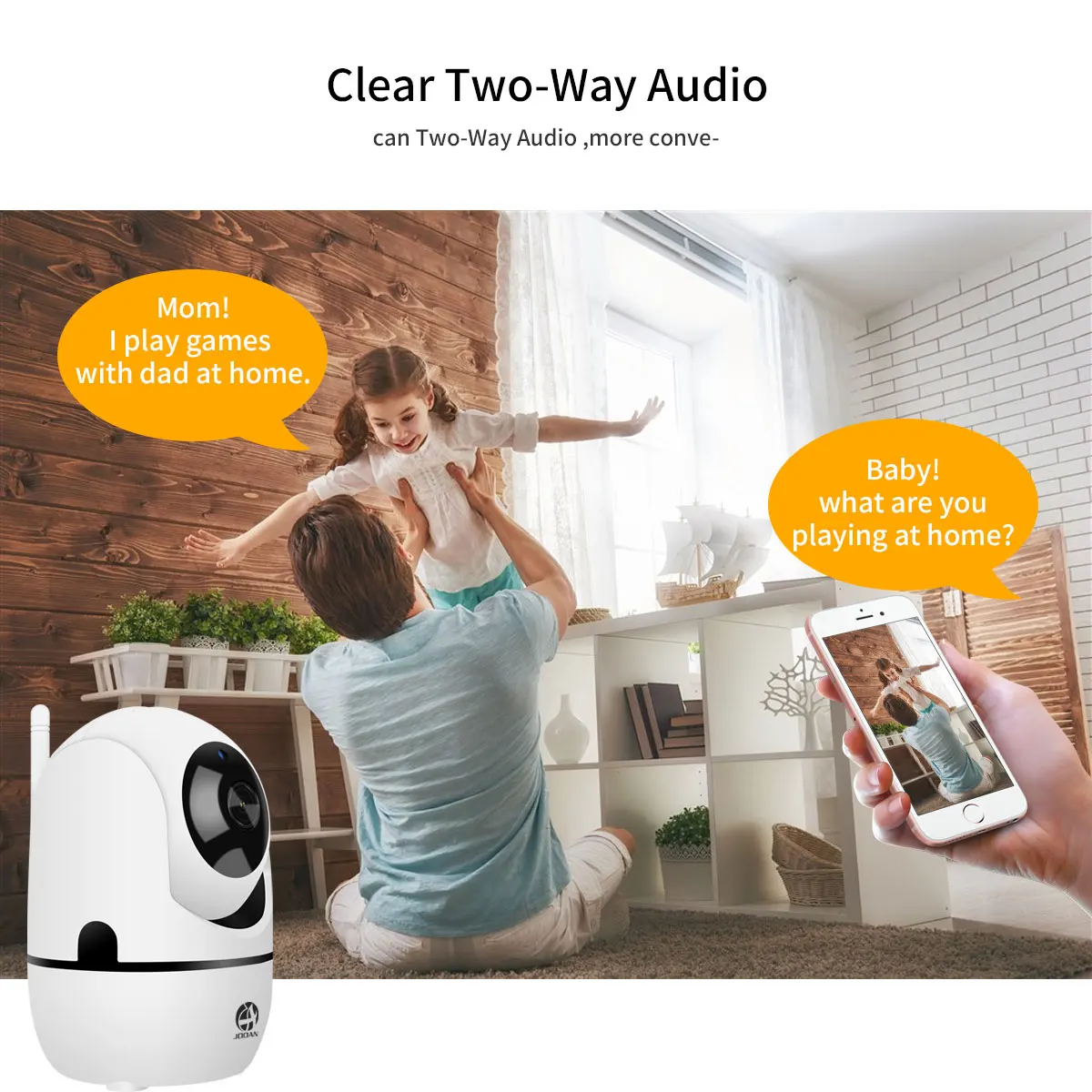 JOOAN, беспроводная ip-камера, 1080 P, HD, умная, WiFi, для домашней безопасности, инфракрасное, ночное видение, видеонаблюдение, CCTV камера, детский монитор