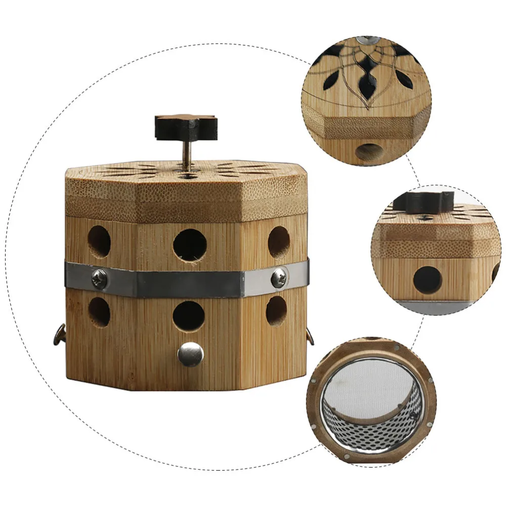 

Natural Bamboo Moxibustion Box Moxa Cone Burner Heat Tank for Legs Arms Back