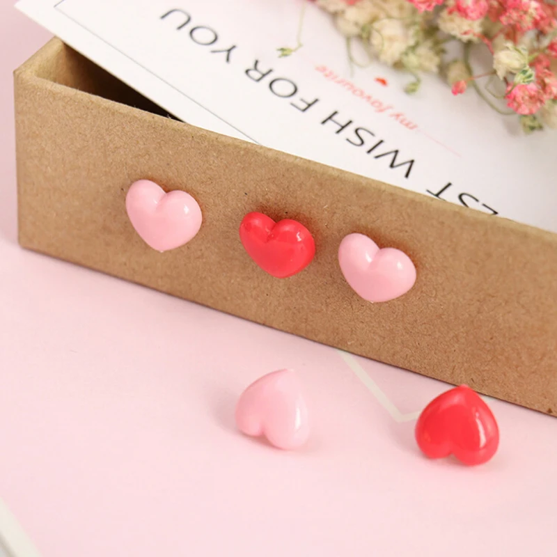 

50 Pcs/set heart-shaped cute pink push pins thumbtack Creative romantic pushpinoffice school supplies