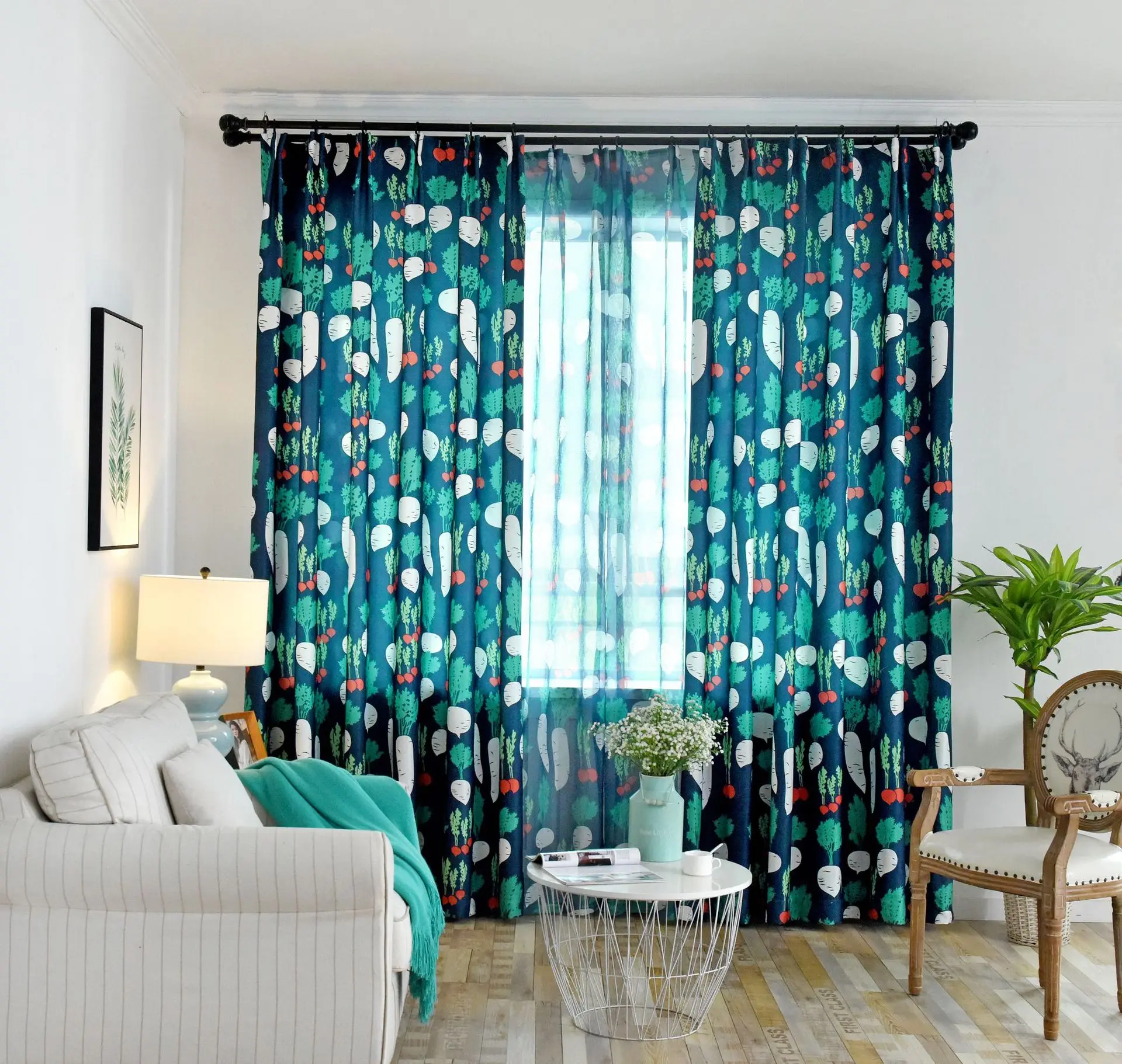 Пользовательские Современные скандинавские редисковые домашние шторы с