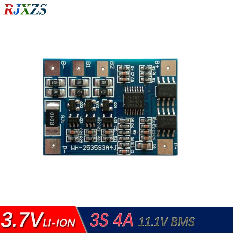 3S 4A литий-полимерная батарея BMS/PCM/PCB Защитная плата для 3 упаковок 18650 литий-ионная
