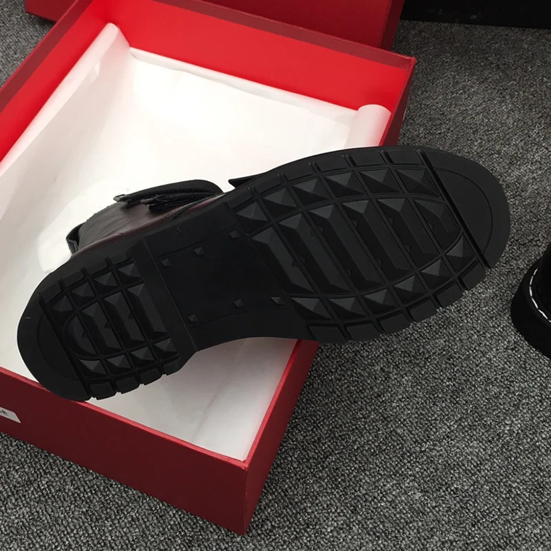 

2021new Martin boots women's fashion ins cool and slim Velcro short boots thick soled Knight Boots Leather Motorcycle Boots