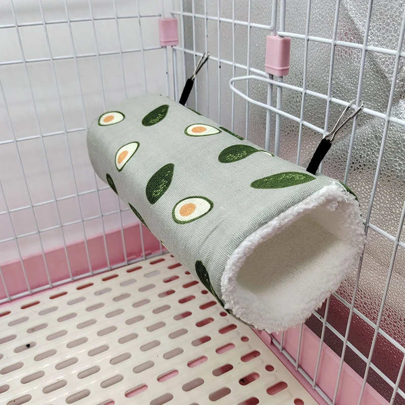 

S/M 6Colors Hanging Warm Hamster Cage Winter Guinea Pig Ferret Rabbit Rat Small Animal Pets Tunnel Toy Tube