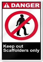 keep out scaffolders only danger signsoutdoor decoration garage decorative home decoration wall sticker art painting