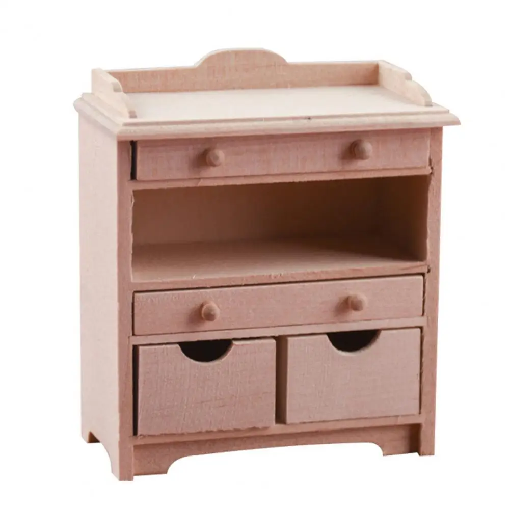 

Wooden Miniature Storage Cabinet Cupboard Ornament for 1/12 Dollhouse Furniture Kit Toys Pretend Play Barbies Doll House Play