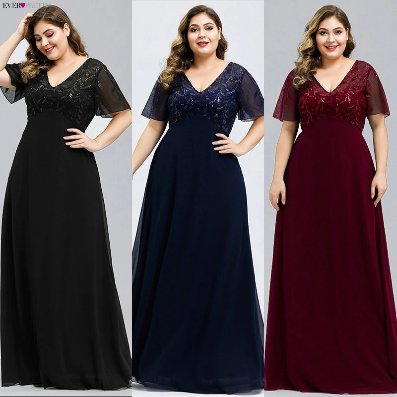 

Plus Size Mother Of The Bride Dresses Ever Pretty Sequined A-Line V-Neck Kurti Elegant Dinner Gowns Vestido Da Mae Da Noiva