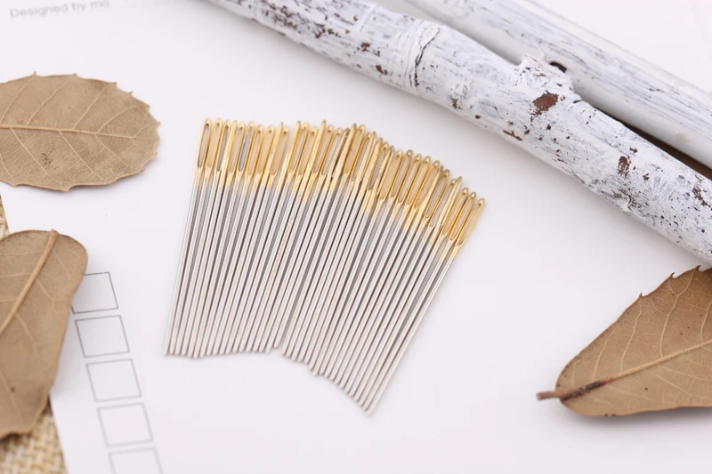 100 шт./лот золотой хвост ткань вышивка крестиком иглы Размер 24 для вышивки холст