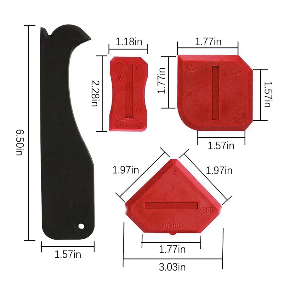 3 In 1 Caulking Tool Kit Tools Silicone Sealant Finishing Handmade Grout Scraper Caulk Remover Set | Дом и сад