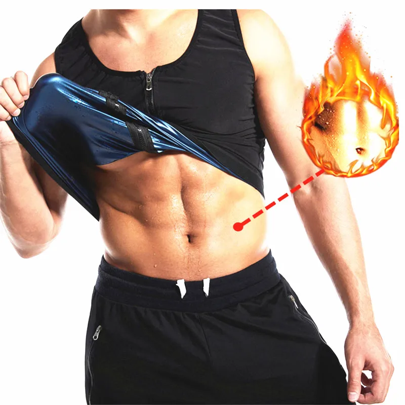 Мужская майка для похудения на молнии тренировочная рубашка и потери веса костюм