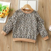 girlslong sleeve childrens leopard print t shirt bottoming shirt children spring long sleeve blouse sweatshirt top