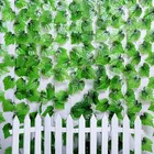 80 листьев 24 шт. * 210 см Home Decor искусственный гирлянда из листьев плюща растения искусственная Виноградная лоза Листва Цветы Creeper зеленого цвета с узором в виде плюща венок