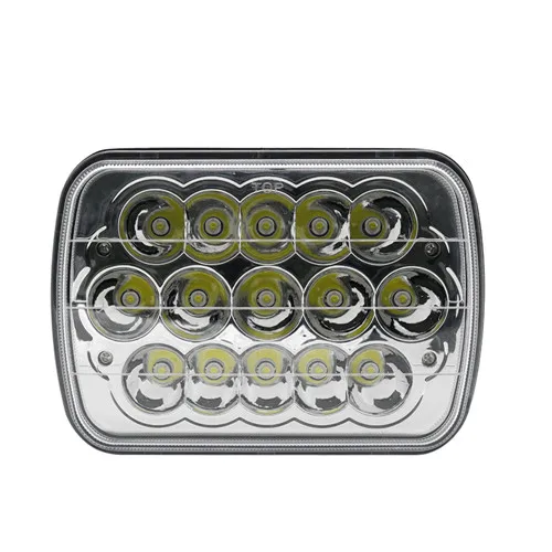 1pc Квадратная светодиодная фара 7x6 5x7 хром отражатель морской Светодиодный луч Замена мотоцикла 7 дюймов фара DRL Для Jeep Cherokee XJ YJ MJ - Цвет: 1pc