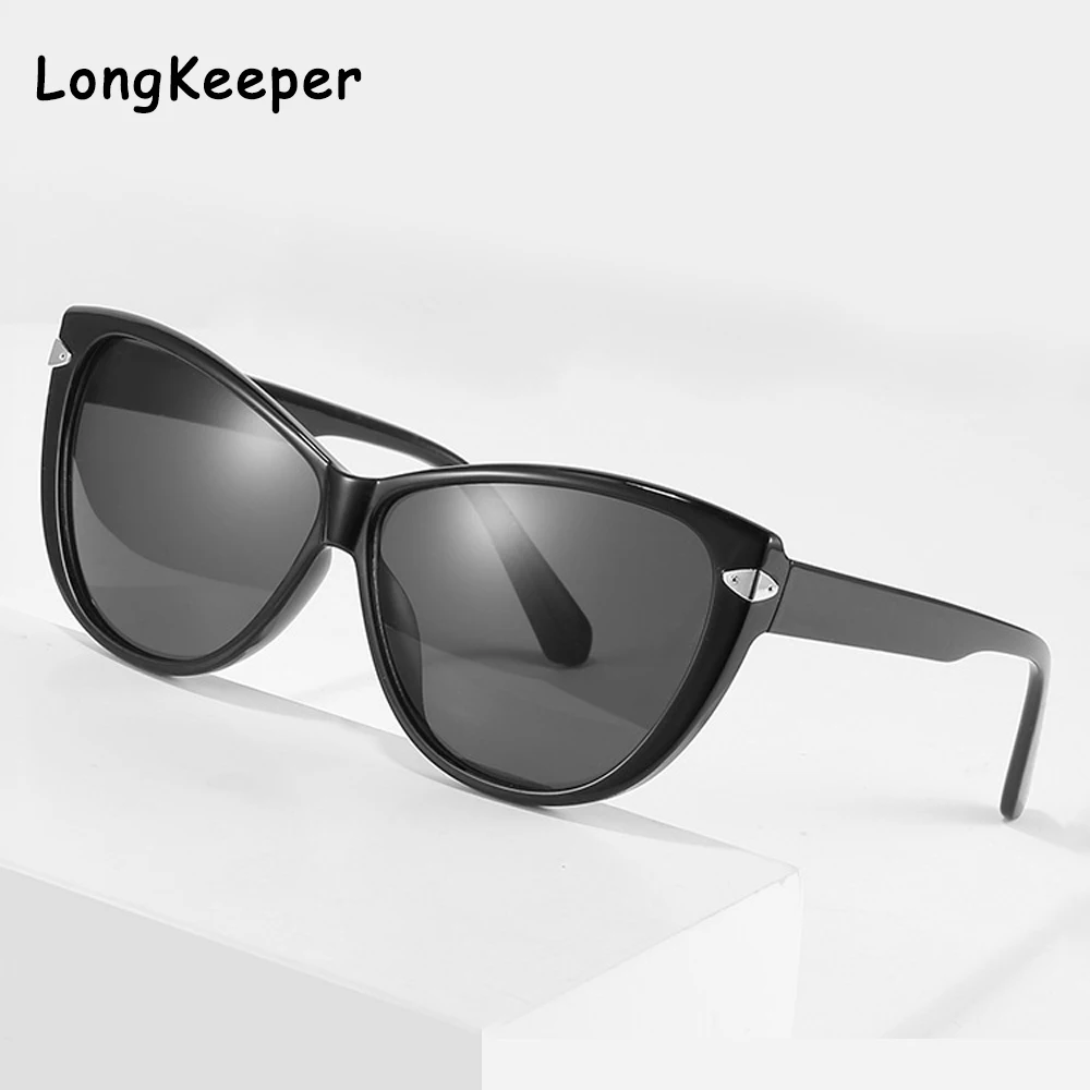

Vintage Cateye Sunglasses Women 2021 Retro Brand Designer Cat Eye Sun Glasses Men Oversize Eyeglasses Champagne Oculos De Sol