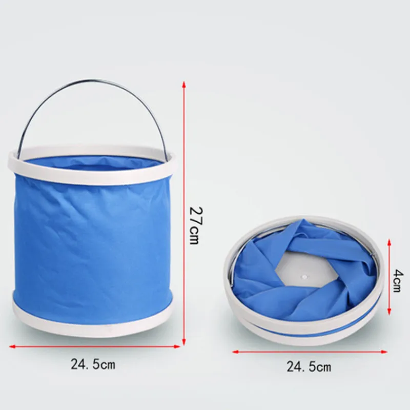 Car Bucket Foldable Multi-purpose Bucket Portable Car Washing Bucket Car Cleaning Storage Bucket 9L 11L 13L images - 6