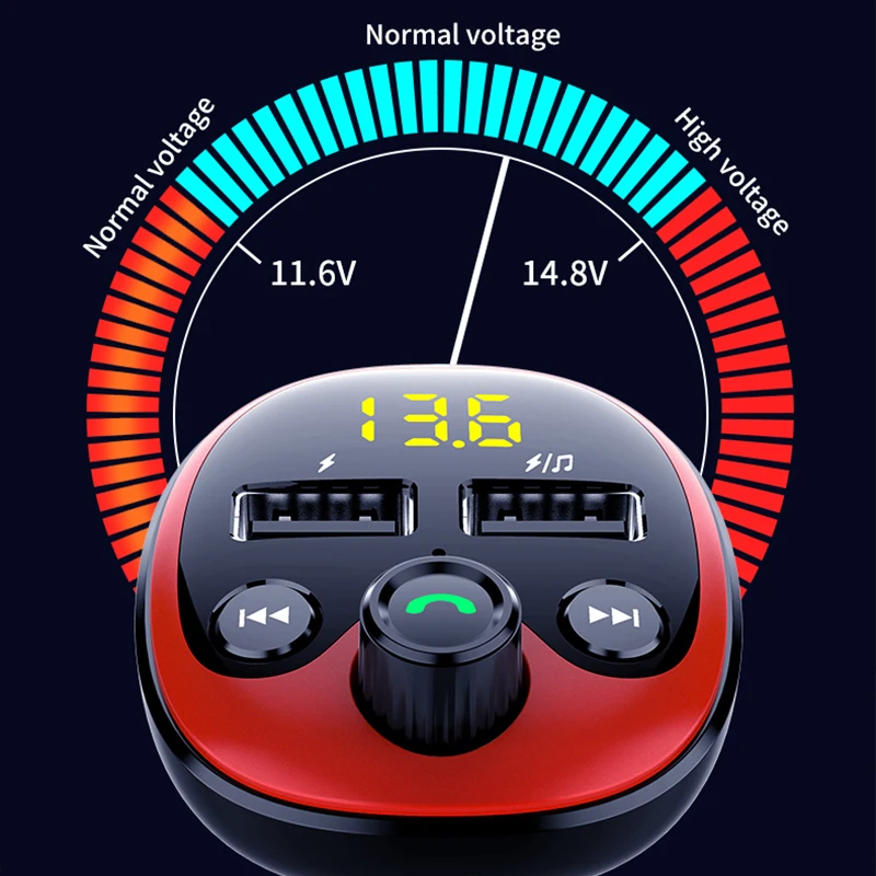 Fm передатчик Bluetooth Автомобильный 3.1A двойной USB зарядка радио Hands Free TF карта