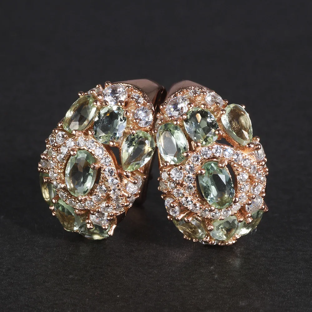 Ювелирные украшения из стерлингового серебра 925 пробы с натуральным драгоценным