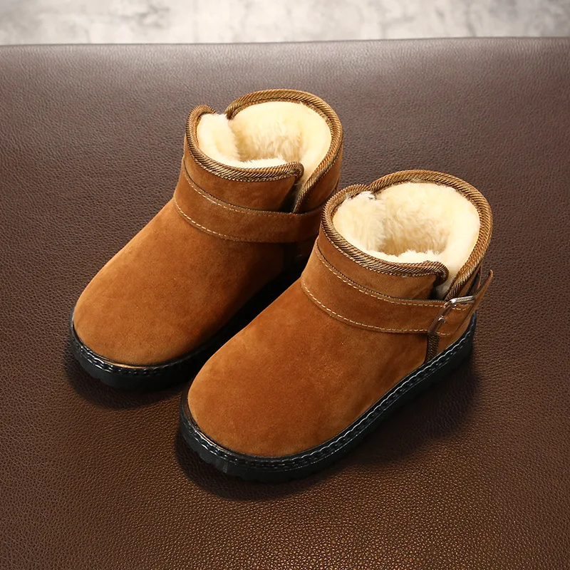 Botas de nieve para ni&ntilde;os y ni&ntilde;as, correa de hebilla antideslizantes con zapatos de invierno, (Ni&ntilde;os Peque&ntilde;os)-3