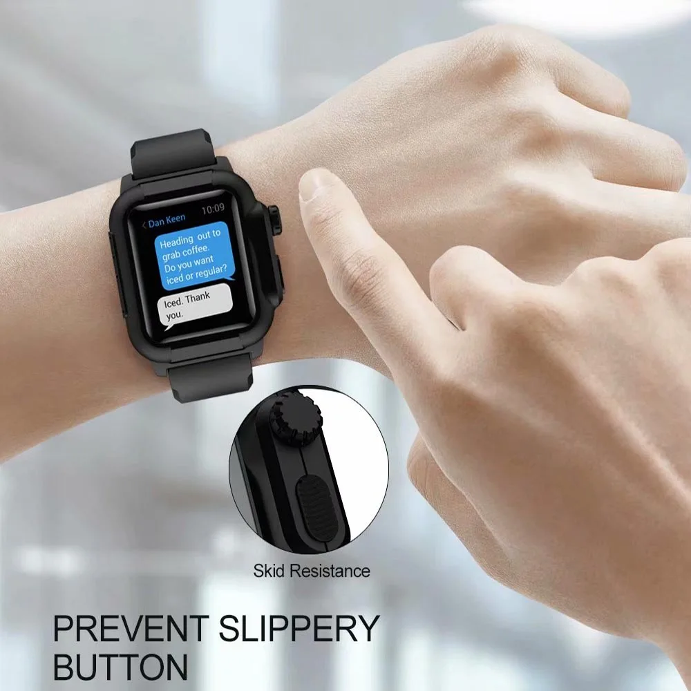 Ремешок силиконовый для Apple Watch Band 42 мм 44 спортивный сменный Браслет с