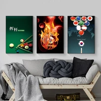 cool billiards decorative painting for interior living room home decoration ture abstract painting wall art print poster picture