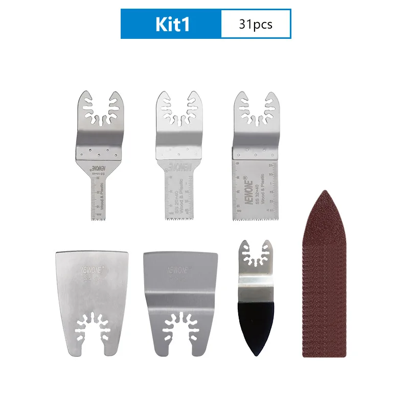 Kit 1 NEWONE быстроразъемный электрический регулятор мощности Осциллирующий Инструмент пильный диск, многофункциональный Реноватор пильные диски режущий дерево металл и ПВХ - Цвет: Kit 1