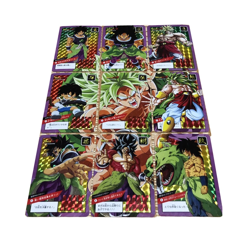 9 орфографических карт Dragon Ball, новая флеш-карта Goku Broly, экшн-игрушка, фигурки, памятная игра, флеш-карты, коллекционные карты