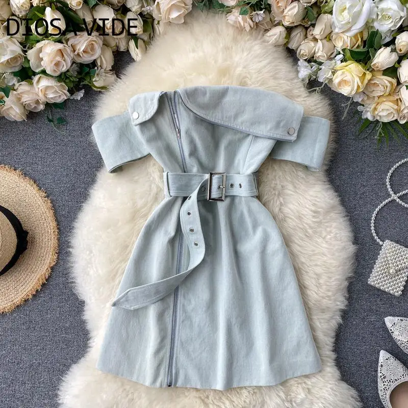 Женское платье на молнии DIOSA VIDE приталенное без бретелек с короткой талией модель