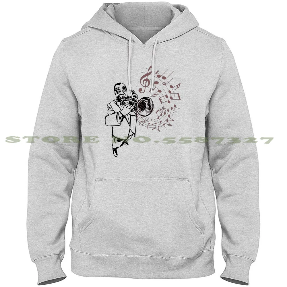 

Худи Louis Armstrong с трубой и музыкальными нотами, худи мастера джаза, Толстовка для мужчин, женщин, мужчин