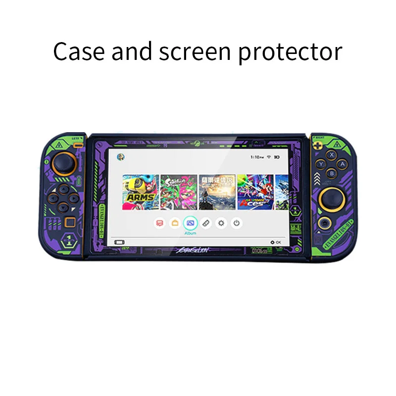 Чехол для nintendo Switch Joy con NS Joycon геймпад чехол для джойстика противоударный - Цвет: with screen cover