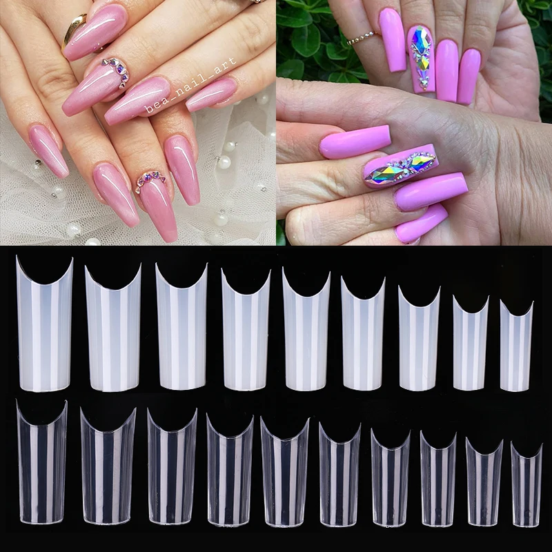 Professional Ultrathin False Nail Tips Trace-Free C arc Shallow Art Extension Tools | Красота и здоровье