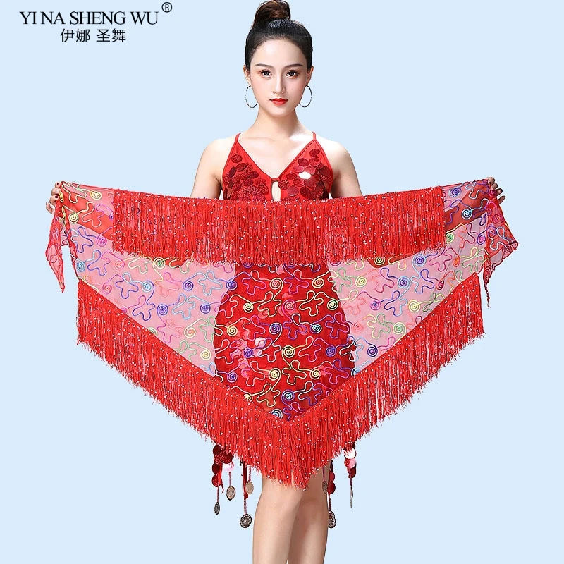 

Women belly dance clothes sexy Flower Tassel belly dance Hip scarf lady dance accessories Skirt belly dance waist belt hip scarf