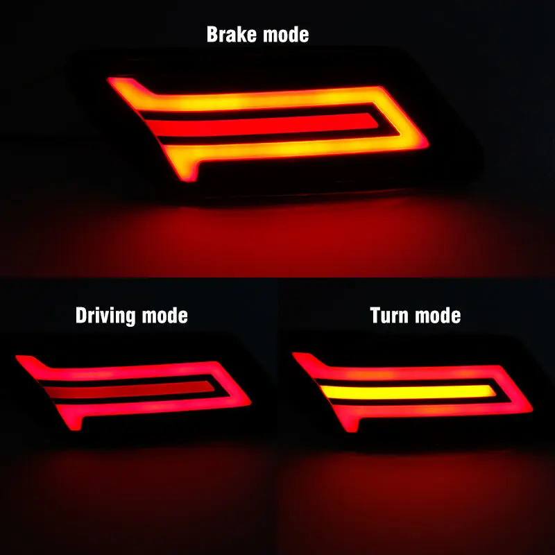 

2Pcs Car LED Rear Bumper Reflector DRL Turn Signal Brake Light for Nissan Sylphy 2016-2018