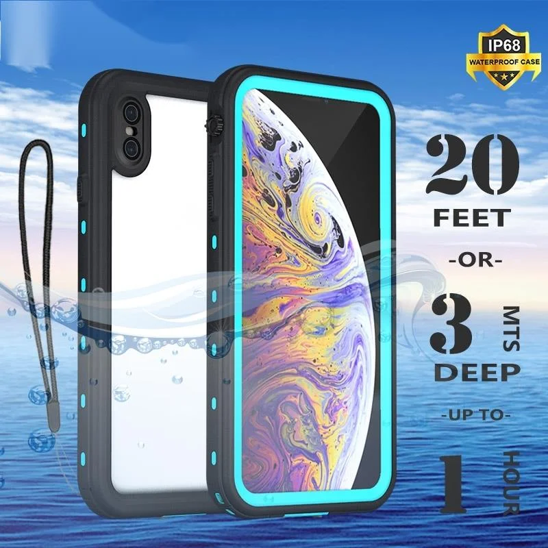 

Водонепроницаемый Чехол IP68 для телефона iPhone 13, 12, 11 Pro Max, X, XR, XS MAX, прозрачный силиконовый чехол для Apple 8, 7, 6S Plus, противоударный чехол
