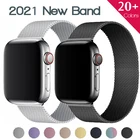 Ремешок Миланская петля для Apple Watch, браслет из нержавеющей стали для мужчин и женщин, 7 41 мм 45 мм 44 мм 40 мм iWatch7 5 6 SE