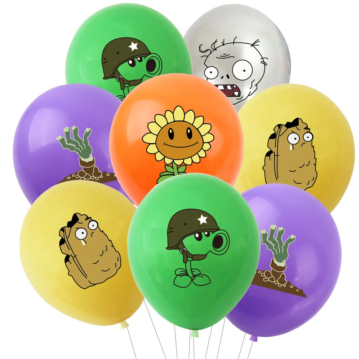 Plants Vs. Zombie Birthday Party Latex Balloon Toy Set Theme Banners Cake Kids Decoration Baby Shower Balloons | Дом и сад