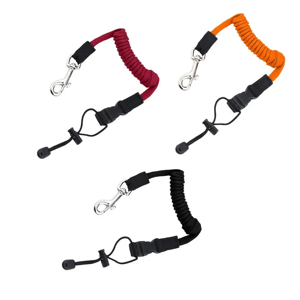 

Elastic 55 Inch/155cm Kayak Canoe Paddle Leash Safety Boat Fishing Rod Pole Coiled Lanyard Cord Tie Rope Rowing Boat Accessories