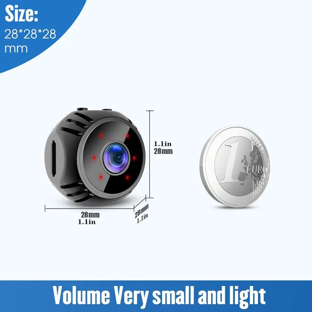 

1080P Mini Camera Wireless Wifi Security Remote Control Surveillance Night Vision 140 Angle Range Mobile Detection Camera